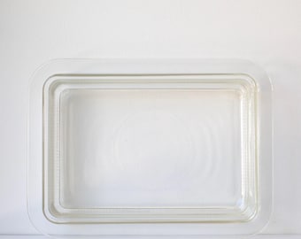 Vintage Heller - Massimo Vignelli Glass Serving Dish - Lasagna Baking Dish - Bakeware