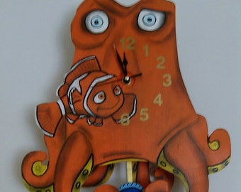 Finding Dory children's pendulum wall clock