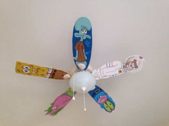 Spongebob Square Pants Ceiling Fan Blades Etsy