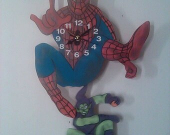 Spiderman Pendulum orologio per bambini con goblin verde oscillante