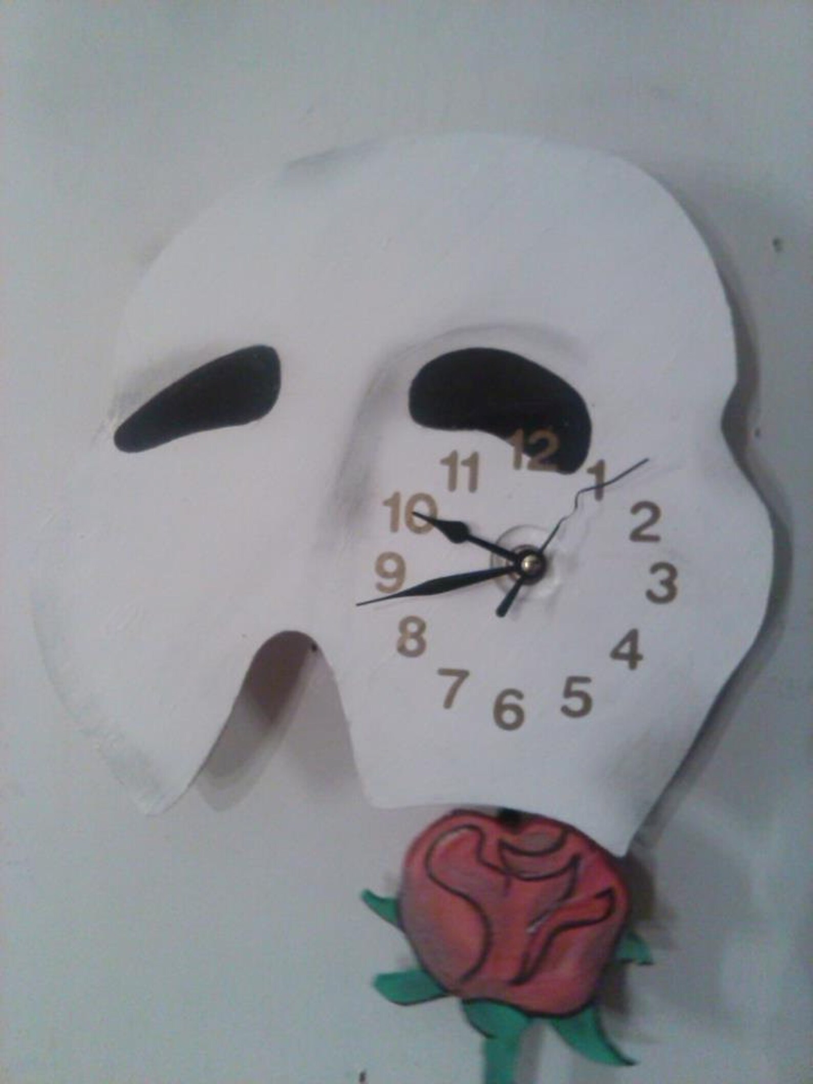 Phantom of the Opera Pendulum Clock With Swinging Rose Etsy