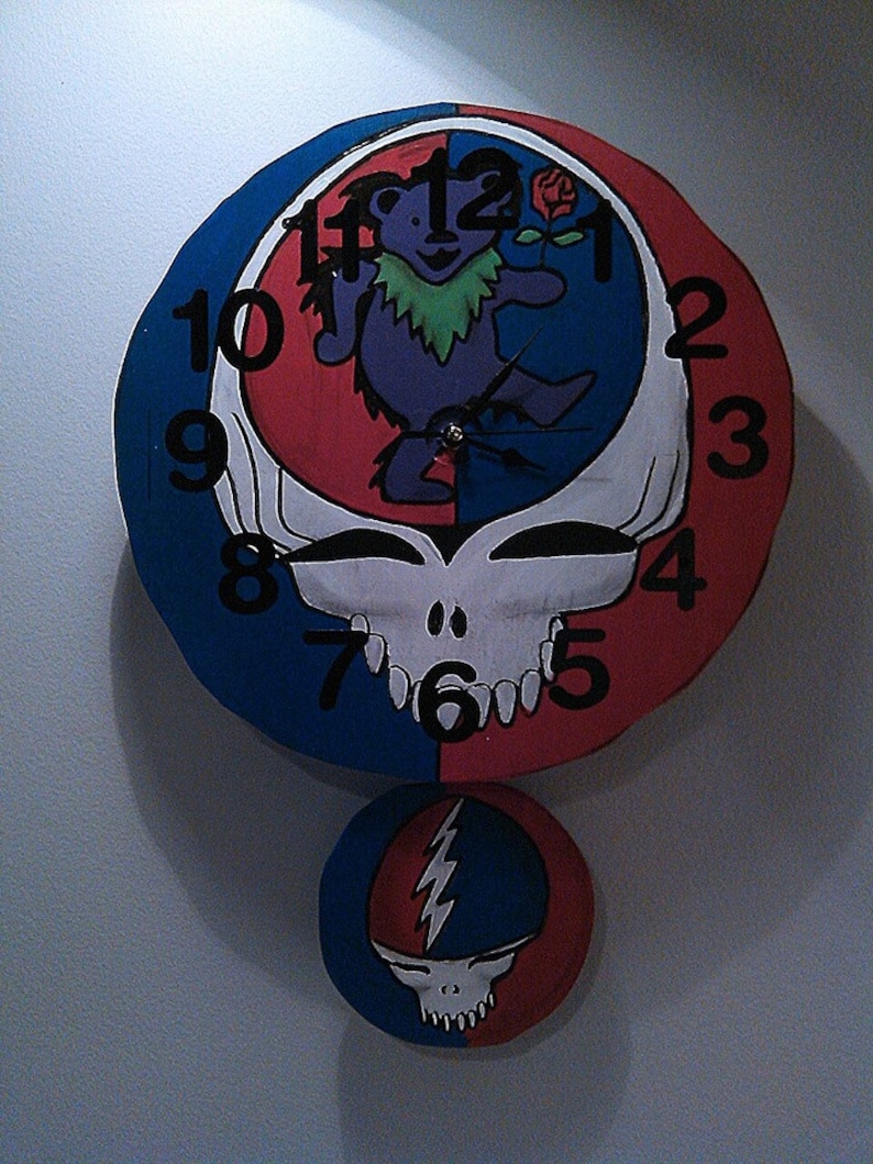 Grateful Dead Pendulum Wall Clock - Etsy