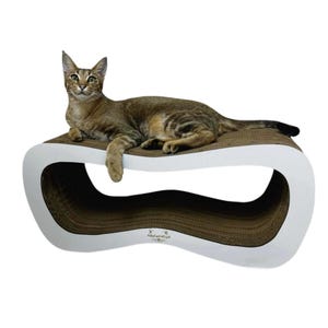 Rascador de cartón para gatos 77x30x30 cm Largo Adelecat