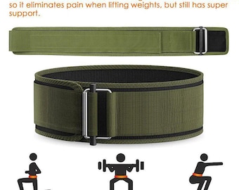 Personalized Weightlifting Belt: 4" Nylon Back Support, Self-Locking