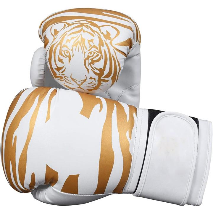 Tiger Print Boxing Gloves,genuine Cow Hide Leather,muai Thai