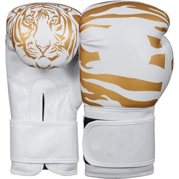 Tiger Print Boxing Gloves,genuine Cow Hide Leather,muai Thai