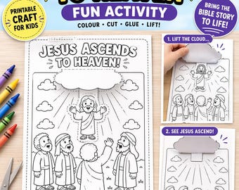 Jesus Ascends to Heaven Craft – Printable Bible Activity for Kids