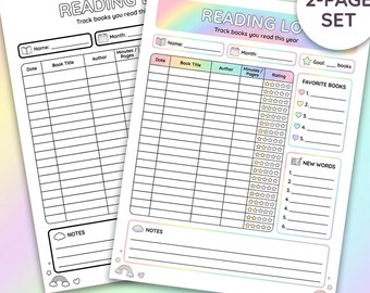 Weekly Homeschool Planner Printable | Weekly Homeschool Overview | Rainbow Pastel + Black & White Ink Saver | Homeschool Schedule