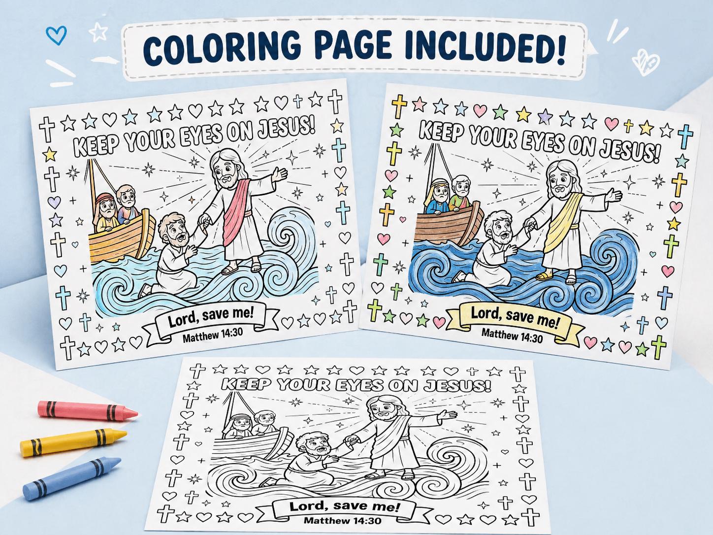 Peter Walks on Water Printable Bundle | Bible Activity Pack for Kids ...