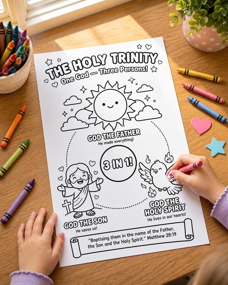 Trinity Worksheet.pdf Holy Trinity Craft Bundle | Christian Kids Activity | Sunday School ...