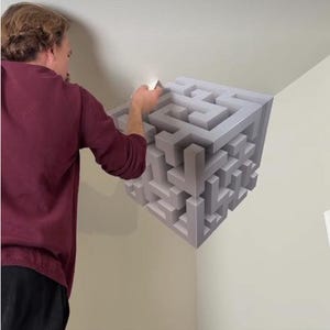 トレンドの3Dキューブ天井ステッカー、立方体迷路3D、デジタルダウンロード