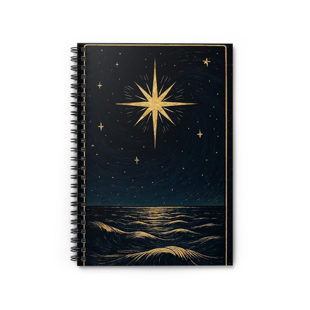 Celestial Ocean Spiral Notebook | Cosmic Star Journal - Etsy
