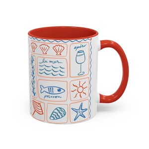 Coastal Vibes Coffee Mug - Ocean-Inspired Drinkware, Beach Lover Gift, Fun Summer Accent for Home or Office