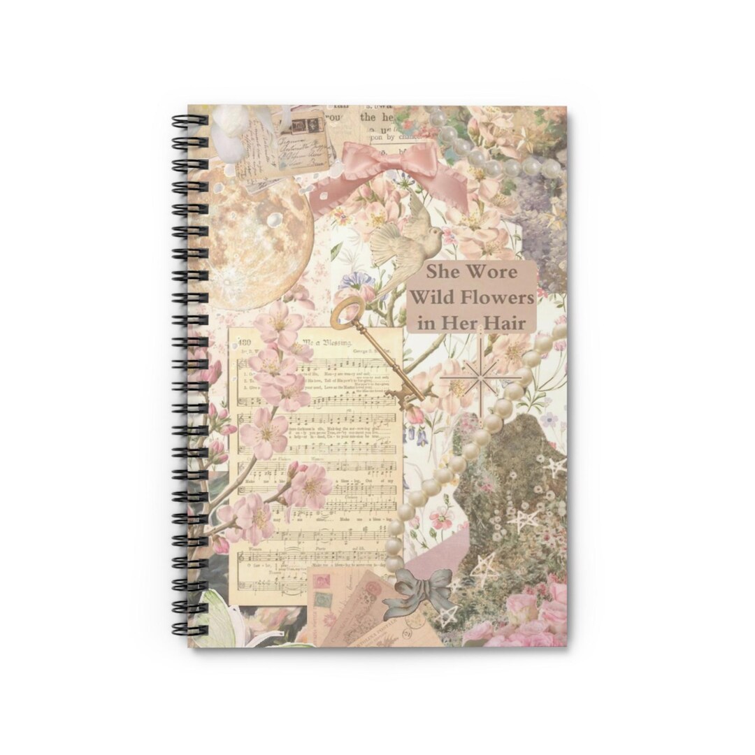 Wildflower Spiral Notebook | Floral Journal, Ruled - Etsy