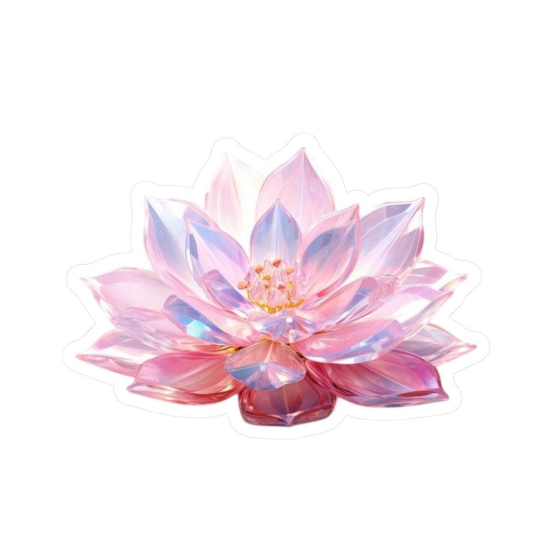 Iridescent Lotus Sticker – Pink Holographic Water Lily Decal - Etsy