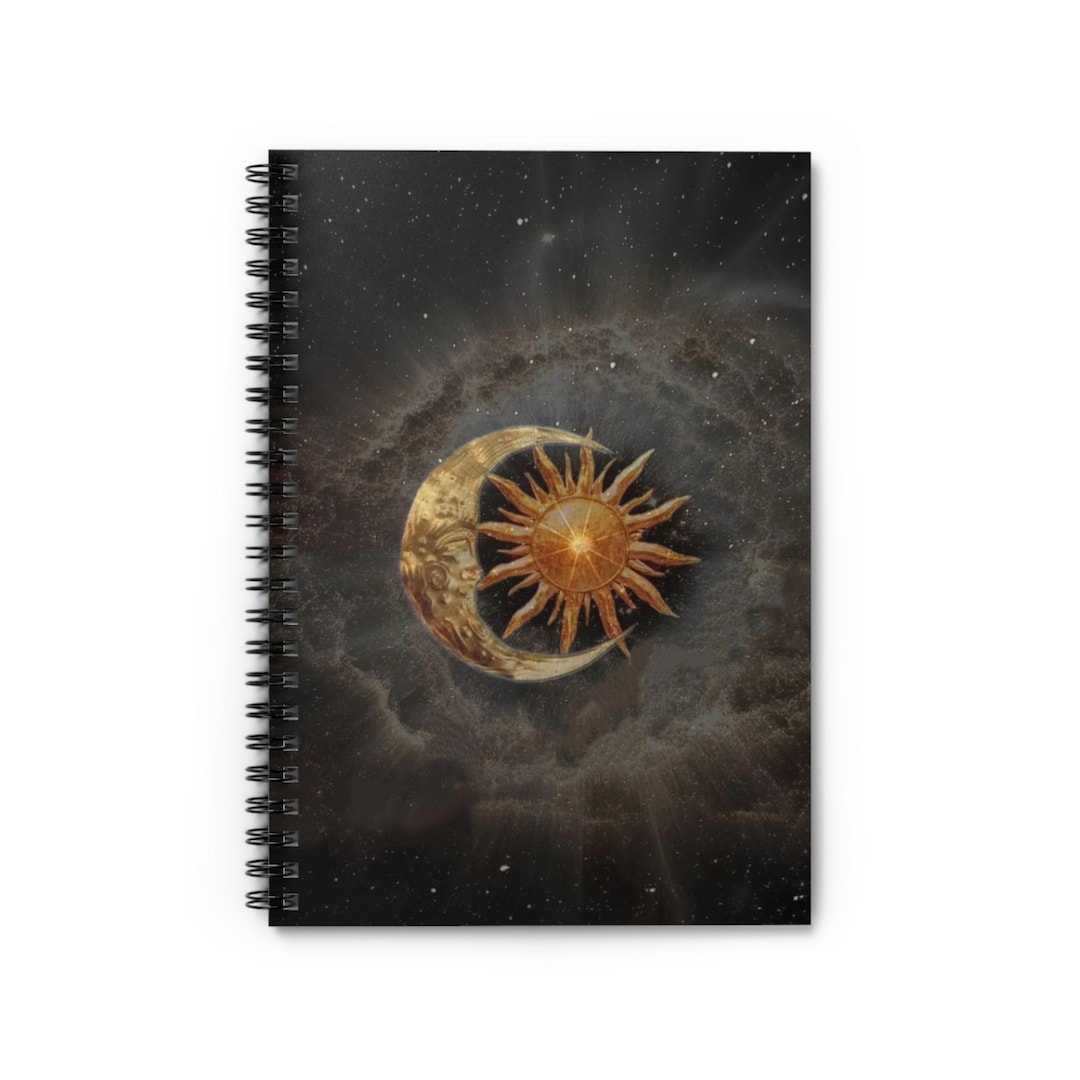 Celestial Sun & Moon Spiral Notebook | Astrology Journal - Etsy