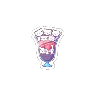 Cute Cat Purr-Fait Stickers - Adorable Decals for Laptops, Water Bottles, Kids&#39; Crafts, Diary, Gift for Cat Lovers