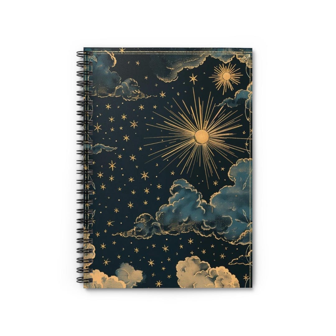 Celestial Ocean Spiral Notebook | Cosmic Journal for Manifestation - Etsy