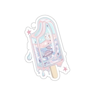 Pegatinas troqueladas originales / Calcomanías de helado para portátiles, cuadernos, botellas de agua, recuerdos de fiesta y mucho más.