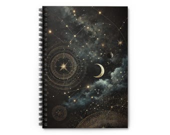 Celestial Journal | Star Map Notebook, Astrology, Moon Phases