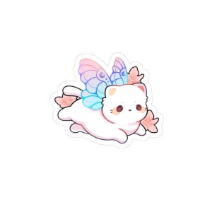 Cute Fairy Cat Stickers - Magical Kawaii Decals for Laptops, Gifts, Water Bottles, Art Projects, and Scrapbooking