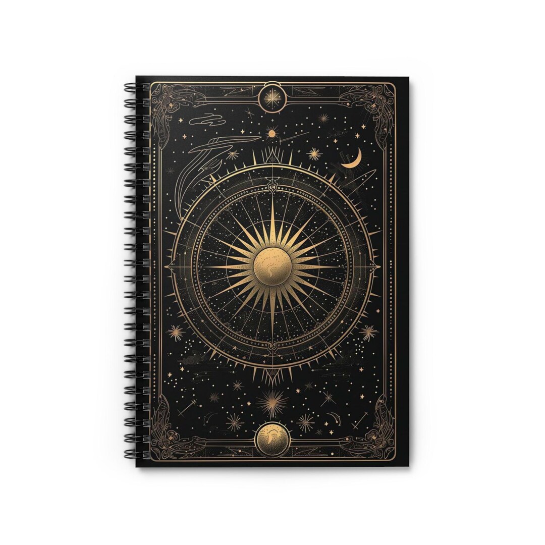 Celestial Compass Notebook Spiral Notebook | Mystic Cosmic Grimoire ...