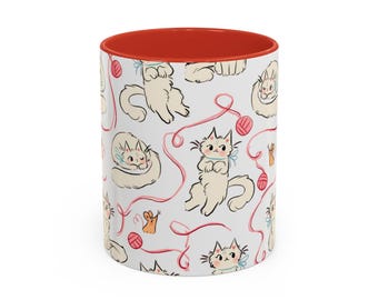 Cute Cat Lover Coffee Mug - Perfect Gift for Pet Owners, Cat Moms, Animal Lovers, Coffee Enthusiasts, Birthday, Holiday
