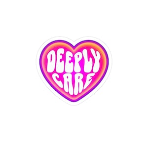 Positive Vibes Heart Sticker: Colorful Self-Care Decor