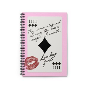 Cahier à spirale fille porte-bonheur - Lignée, journal de motivation, cadeaux pour elle, jolie papeterie, journal de rêves, notes inspirantes