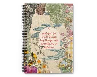 Cuaderno espiral "Agradecido por las pequeñas cosas": Diario inspirador