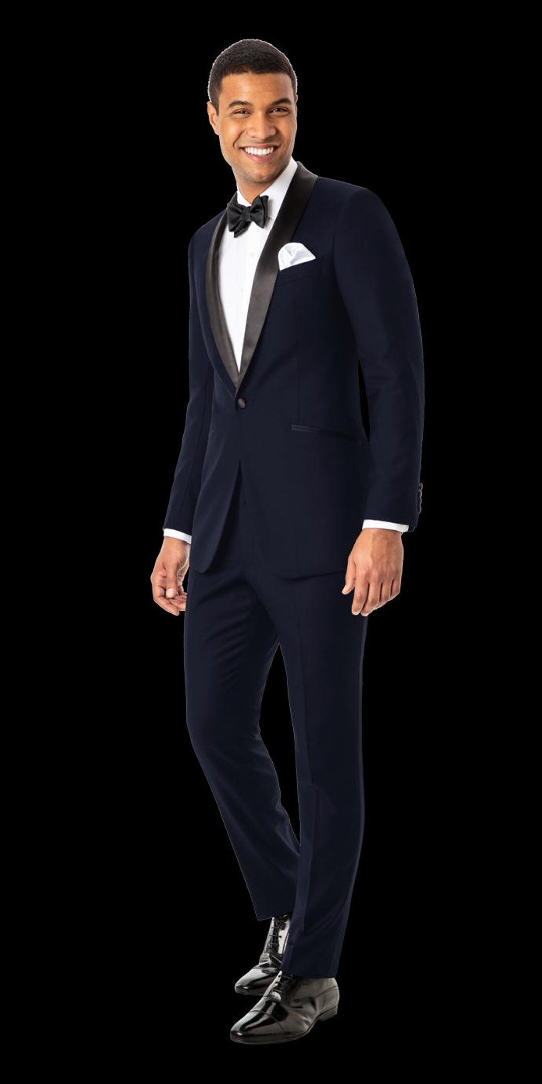 Midnight Navy Blue Edge Two Button Tuxedo