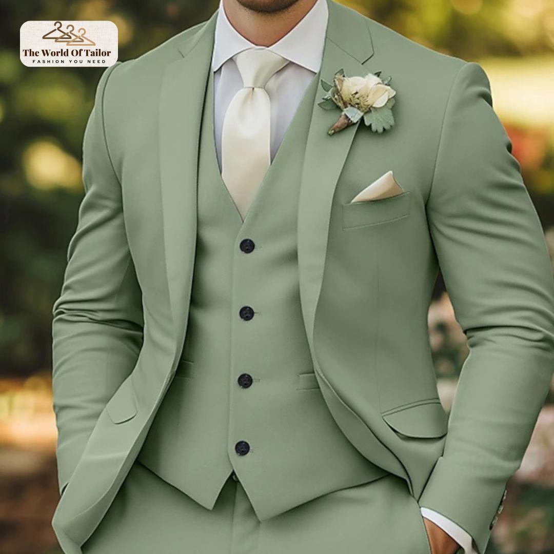 SIRRI Veste Da Abito Da Uomo Slim Fit A Quadri Da Cerimonia Formale, Verde Oliva, Venduta Separatamente Il Petto 50R - Foto 4