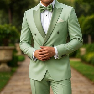 タキシード緑　結婚式タキシード　グリーンのタキシード タキシード