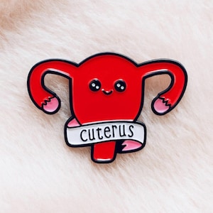 Cuterus Enamel Pin – Feminist OB-GYN Badge
