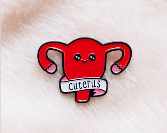 Cuterus Enamel Pin – Feminist OB-GYN Badge