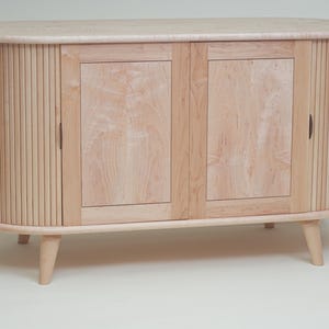 Handcrafted Maple Sideboard | Mid-Century Modern, Custom Walnut, Oak, Cherry