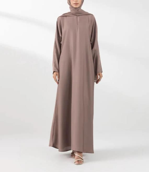 pastel brown color dress Modest Brown Pastel Dress 60140KH