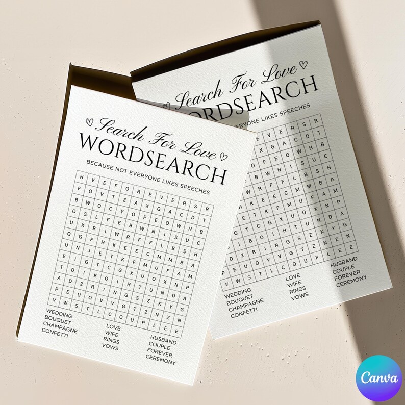 Elegant Wedding Word Search