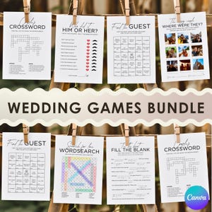 Wedding games bundle editable templates