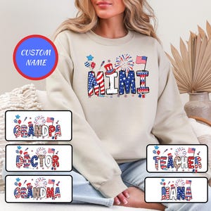 Felpa personalizzata per la famiglia del 4 luglio: maglietta patriottica personalizzata degli Stati Uniti
