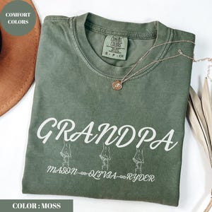 Custom Dad Shirt with Kid Names, Father&#39;s Day Gift, New Dad Tshirt, Personalized Dad T-Shirt, Custom Kids Names Shirt, Fathers Day Shirt