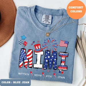 Personalized 4th Of July Comfort Colors Shirts, Family Shirt, Celebration Shirt, USA Shirt, Patriotic Family Tees, Custom Name Shirt