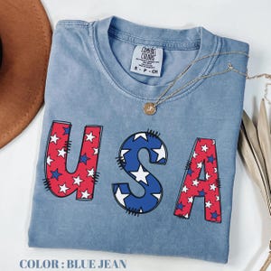 Comfort Colors USA Shirt: Vintage Patriotic 4th of July Tee