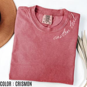 Comfort Colors Custom Text Shirt: Personalized Cotton Tee