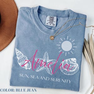 Comfort Colors SeaShell T-Shirt: Personalized Beach Tee
