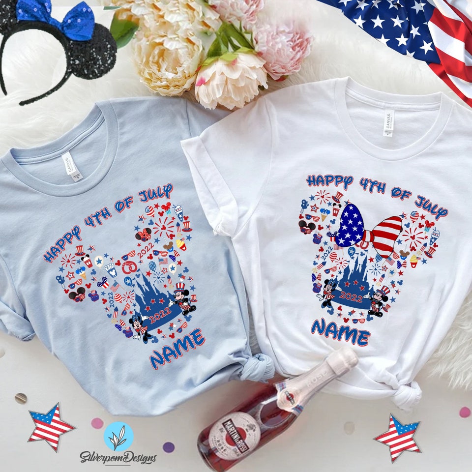 Custom Mickey and Minnie 4th of july shirts, Disney Independence day shirts