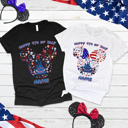 Custom Mickey and Minnie 4th of july shirts, Disney Independence day shirts