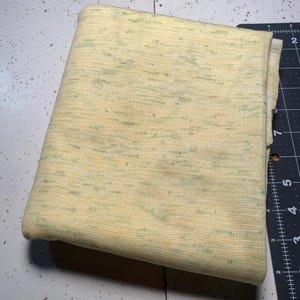 Vintage Fabric Remnant featuring yellow base and green accents