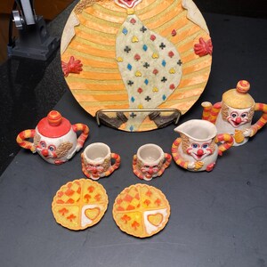 Conjunto de chá em miniatura Clown Towne