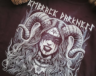 Embrace Darkness Forestcore Black Metal T-Shirt, Witchy Pagan Nature Apparel